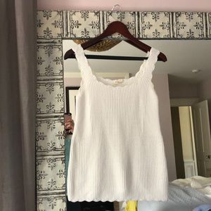 Anthropologie Moth Sweater Tank Top in Eggshell